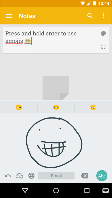 emoji Scrittura a mano libera di Google