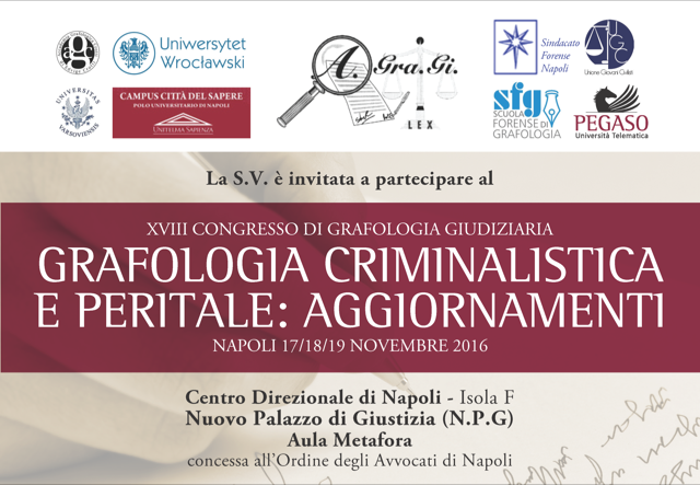A Napoli il XVIII Congresso di Grafologia Giudiziaria